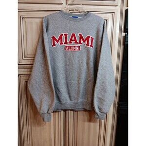 Champion Miami University Redhawks Sweatshirt Mens XL Gray Pullover Crewneck